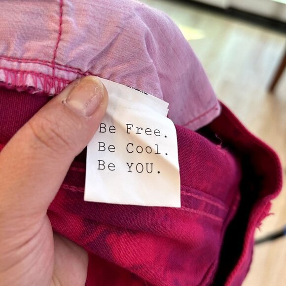 VRG GRL 1995 tour magenta tie dye button fly bf jeans size 6 - Picture 7 of 7